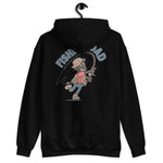 Fishing Black Hair Dark Skin Tone No-Glasses Beard Dad Hoodie