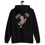 Fishing Black Hair Tan Skin Tone Glasses Moustache Dad Hoodie