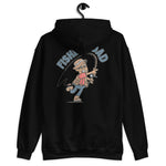 Fishing Black Hair Tan Skin Tone Glasses Stubble Dad Hoodie