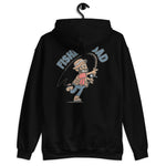 Fishing Black Hair Tan Skin Tone No-Glasses Beard Dad Hoodie