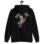 Fishing Blond Hair Dark Skin Tone Glasses Beard Dad Hoodie