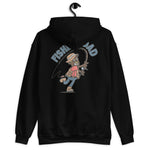 Fishing Blond Hair Dark Skin Tone No-Glasses Moustache Dad Hoodie