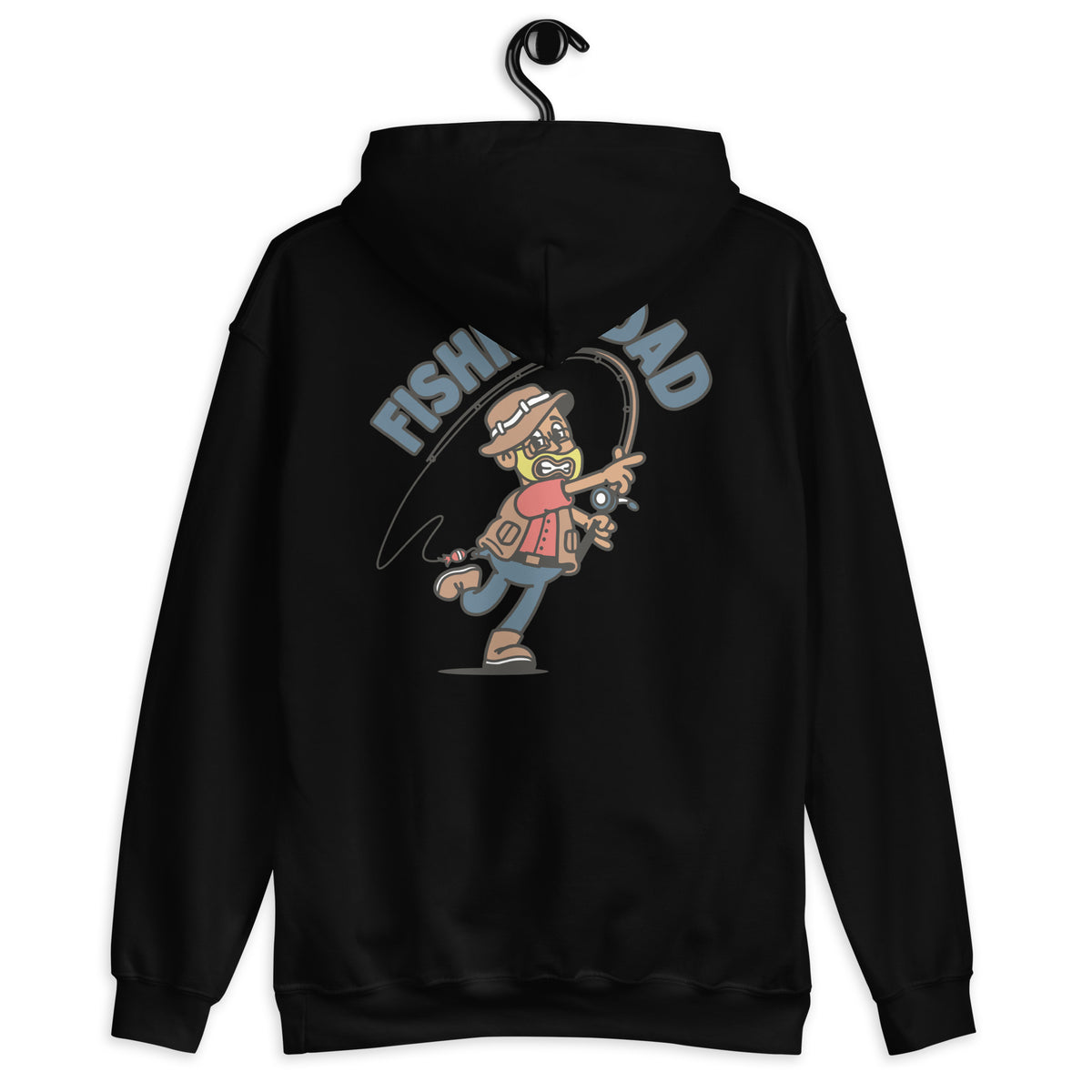 Fishing Blond Hair Tan Skin Tone Glasses Beard Dad Hoodie