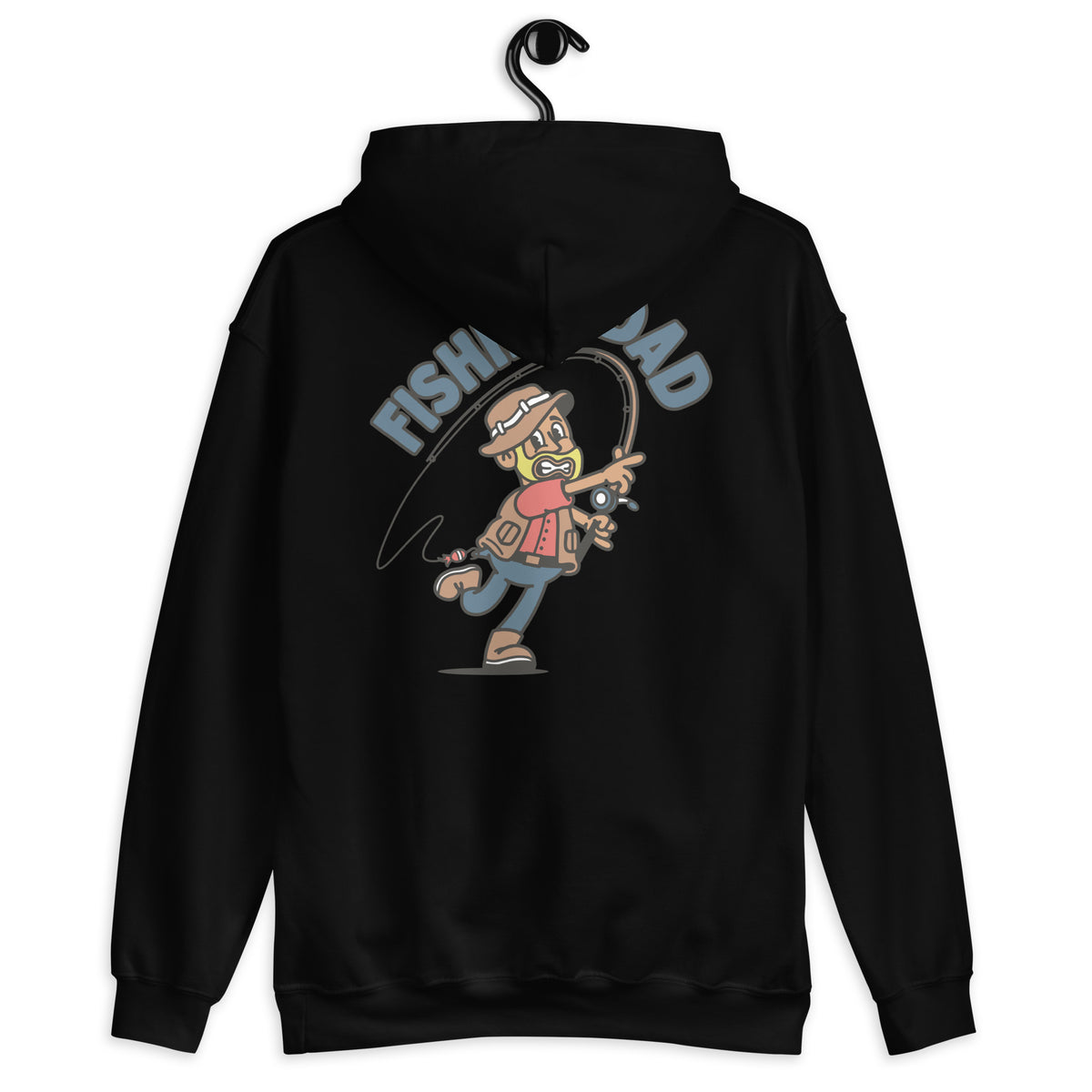 Fishing Blond Hair Tan Skin Tone No-Glasses Beard Dad Hoodie