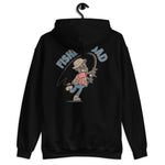 Fishing Brown Hair Dark Skin Tone Glasses Beard Dad Hoodie