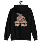 DIY Brown Hair Dark Skin Tone Glasses Moustache & Chin Beard Dad Hoodie