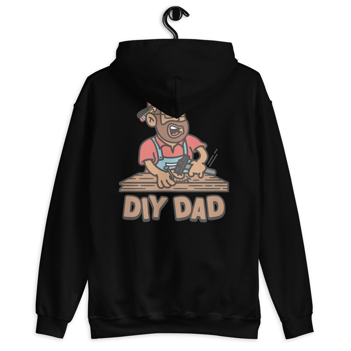 DIY Brown Hair Tan Skin Tone Glasses Beard Dad Hoodie