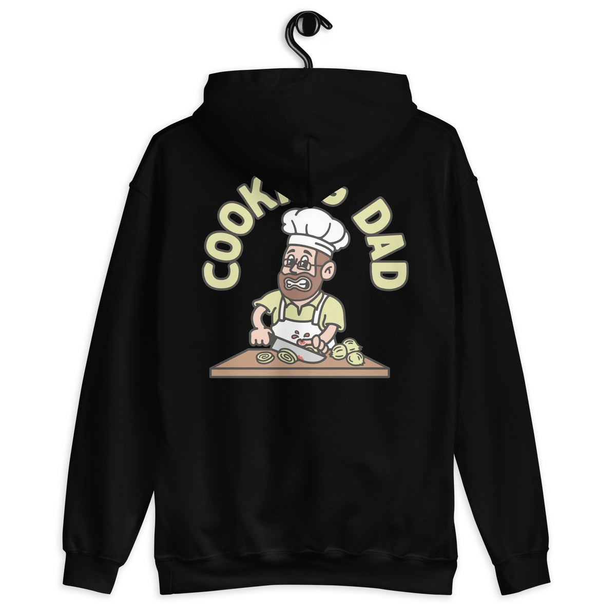 Cooking Brown Hair Light Skin Tone Glasses Beard Dad Hoodie