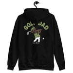 Golf Black Hair Dark Skin Tone Glasses Beard Dad Hoodie