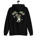 Golf Black Hair Dark Skin Tone No-Glasses Beard Dad Hoodie