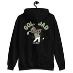 Golf Black Hair Dark Skin Tone No-Glasses Stubble Dad Hoodie