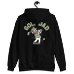 Golf Black Hair Light Skin Tone Glasses Beard Dad Hoodie