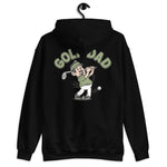 Golf Black Hair Light Skin Tone No-Glasses Moustache Dad Hoodie