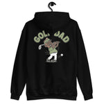 Golf Brown Hair Dark Skin Tone No-Glasses Beard Dad Hoodie