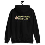 Dangerous Dads Club Hoodie - yellow logo with light thumb
