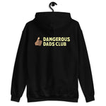 Dangerous Dads Club Hoodie - yellow logo with tan thumb