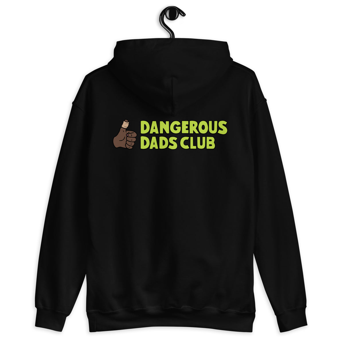 Dangerous Dads Club Hoodie - L.green logo with dark thumb