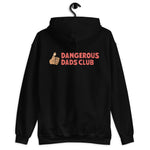 Dangerous Dads Club Hoodie - red logo with tan thumb