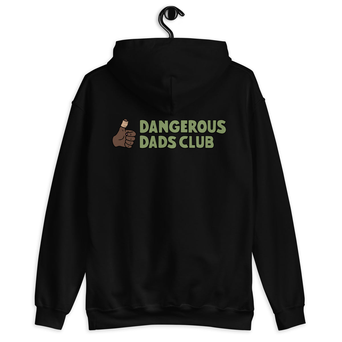 Dangerous Dads Club Hoodie - Green logo with dark thumb