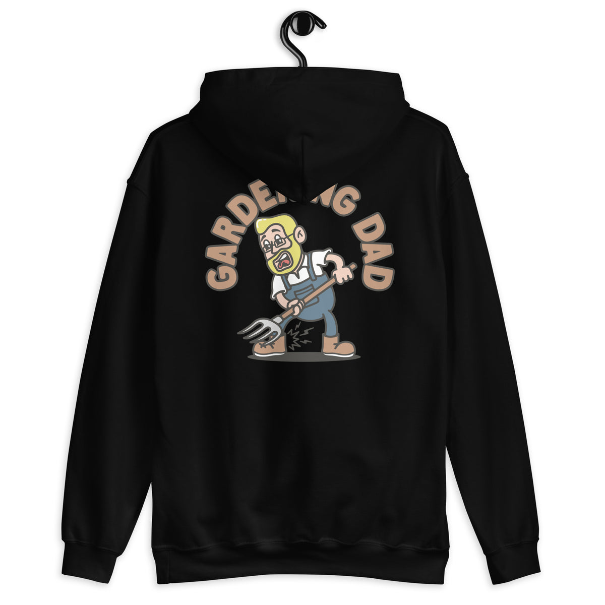 Gardening Blond Hair Light Skin Tone Glasses Short Beard Dad Hoodie