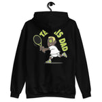 Tennis Blond Hair Dark Skin Tone Glasses Short Stubble Dad Hoodie