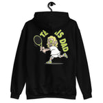 Tennis Blond Hair Light Skin Tone No-Glasses Long Beard Dad Hoodie