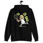 Tennis Blond Hair Tan Skin Tone No-Glasses Long Stubble Dad Hoodie