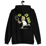 Tennis Blond Hair Tan Skin Tone No-Glasses Medium Stubble Dad Hoodie