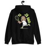 Tennis Brown Hair Tan Skin Tone No-Glasses Long Moustache Dad Hoodie