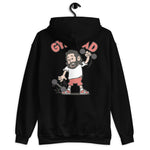 Gym Black Hair Light Skin Tone No-Glasses Long Beard Dad Hoodie