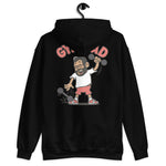 Gym Black Hair Tan Skin Tone Glasses Medium Beard Dad Hoodie