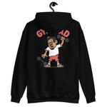 Gym Black Hair Tan Skin Tone Glasses Medium Moustache & Chin Beard Dad Hoodie