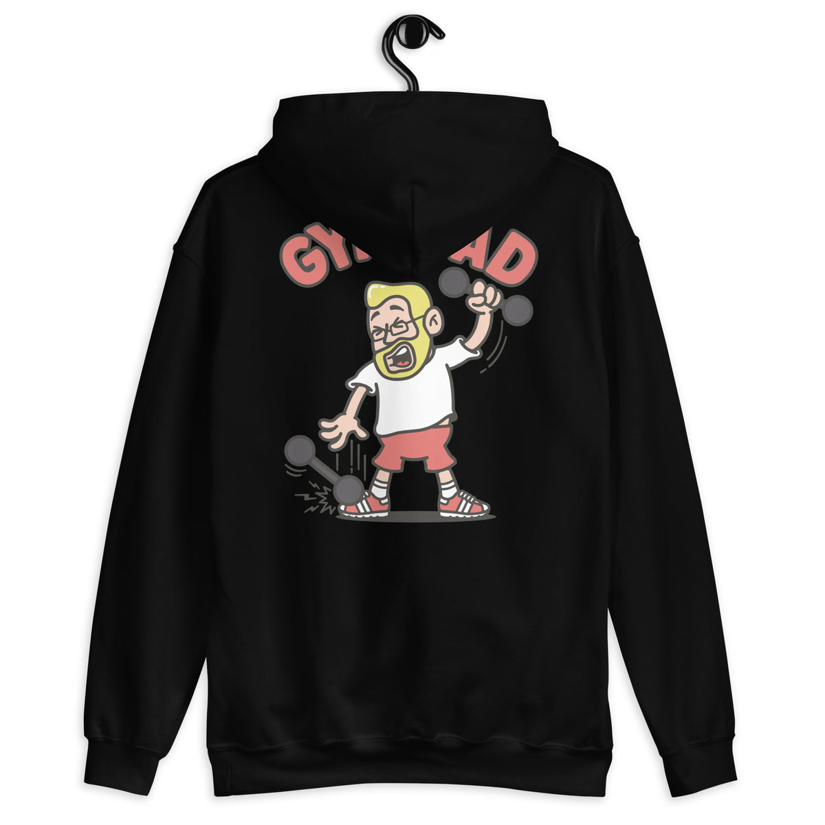 Gym Blond Hair Light Skin Tone Glasses Medium Beard Dad Hoodie