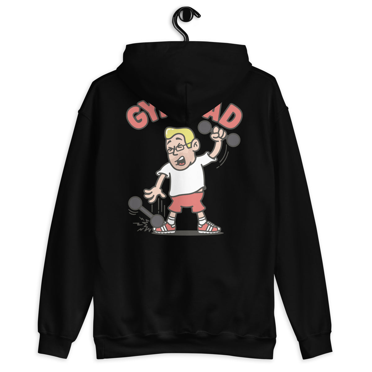 Gym Blond Hair Light Skin Tone Glasses Medium Stubble Dad Hoodie