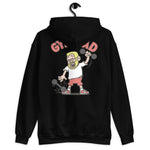 Gym Blond Hair Light Skin Tone Glasses Short Beard Dad Hoodie