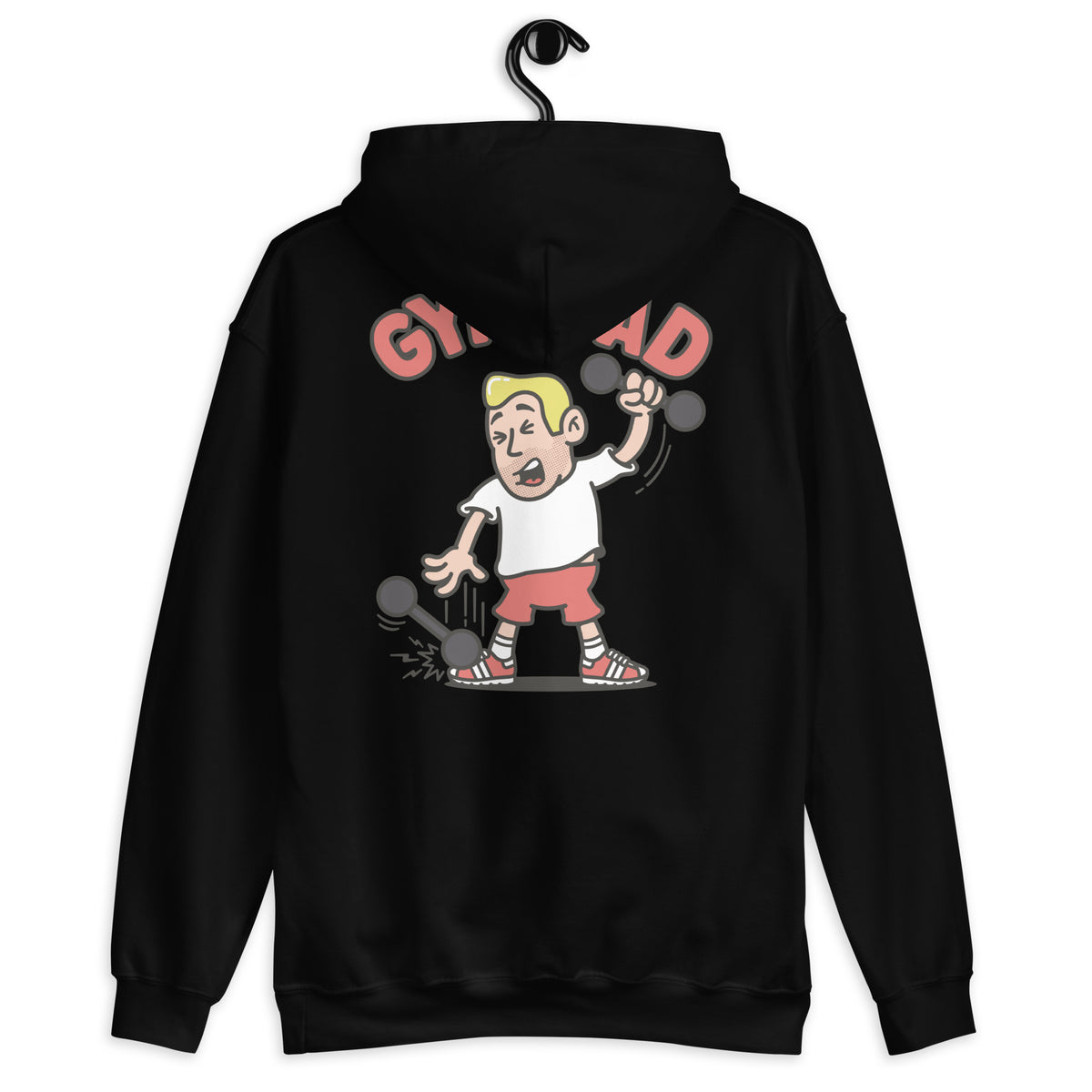 Gym Blond Hair Light Skin Tone No-Glasses Medium Stubble Dad Hoodie