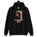 Climbing Black Hair Dark Skin Tone Glasses Beard Dad Hoodie