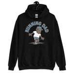 Running Black Hair Dark Skin Tone No-Glasses Stubble Dad Hoodie