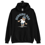Running Brown Hair Tan Skin Tone Glasses Stubble Dad Hoodie