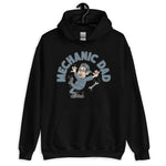 Mechanic Black Hair Light Skin Tone Glasses Stubble Dad Hoodie