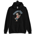 Fishing Brown Hair Tan Skin Tone No-Glasses Beard Dad Hoodie