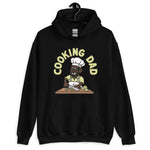 Cooking Black Hair Dark Skin Tone Glasses Beard Dad Hoodie