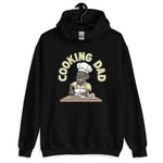 Cooking Black Hair Dark Skin Tone Glasses Moustache & Chin Beard Dad Hoodie