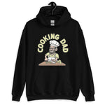 Cooking Black Hair Light Skin Tone Glasses Beard Dad Hoodie