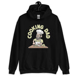Cooking Black Hair Light Skin Tone No-Glasses Beard Dad Hoodie