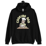 Cooking Black Hair Light Skin Tone No-Glasses Moustache & Chin Beard Dad Hoodie