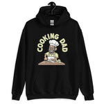 Cooking Black Hair Tan Skin Tone Glasses Beard Dad Hoodie