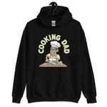 Cooking Black Hair Tan Skin Tone Glasses Stubble Dad Hoodie