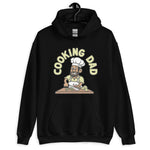 Cooking Black Hair Tan Skin Tone No-Glasses Beard Dad Hoodie