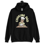 Cooking Black Hair Tan Skin Tone No-Glasses Moustache Dad Hoodie